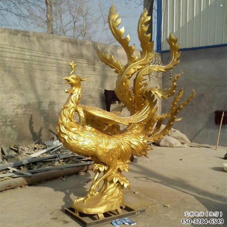 達(dá)州鳳凰雕塑廠家，鍛造工藝，銅鳳凰雕塑廠家承接