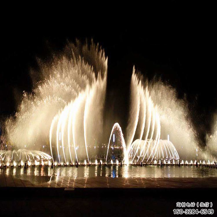 樂山水景程控噴泉雕塑，高噴循環噴水方式設計制作