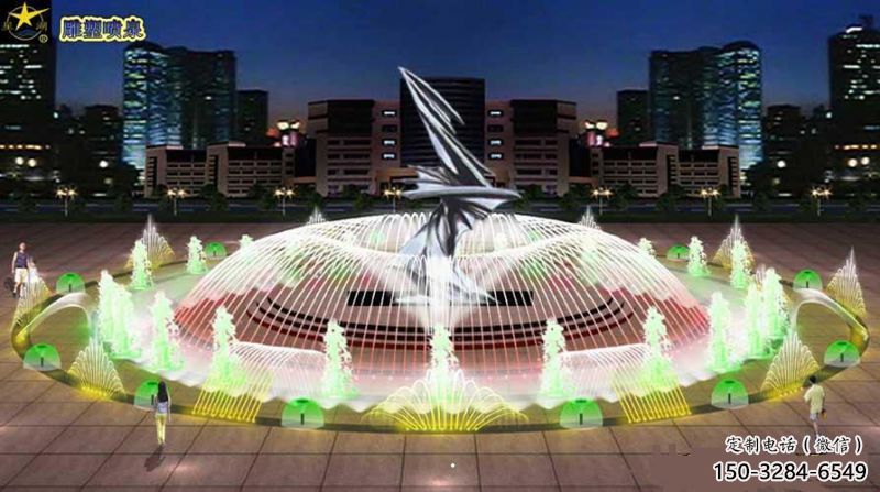 當雄水景搖擺噴泉雕塑，循環噴水模式噴泉雕塑加工