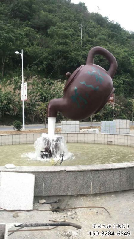 當雄小區天壺標志雕塑，多彩藝術，天壺雕塑生產廠家