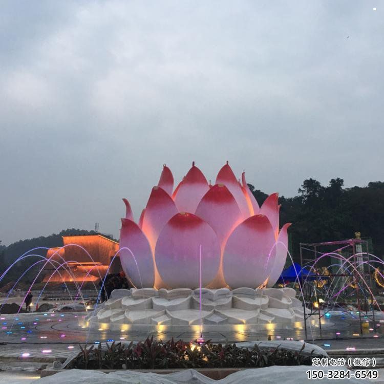 烏魯木齊蓮花雕塑廠家，景區(qū)雕塑，水景蓮花噴泉雕塑精選