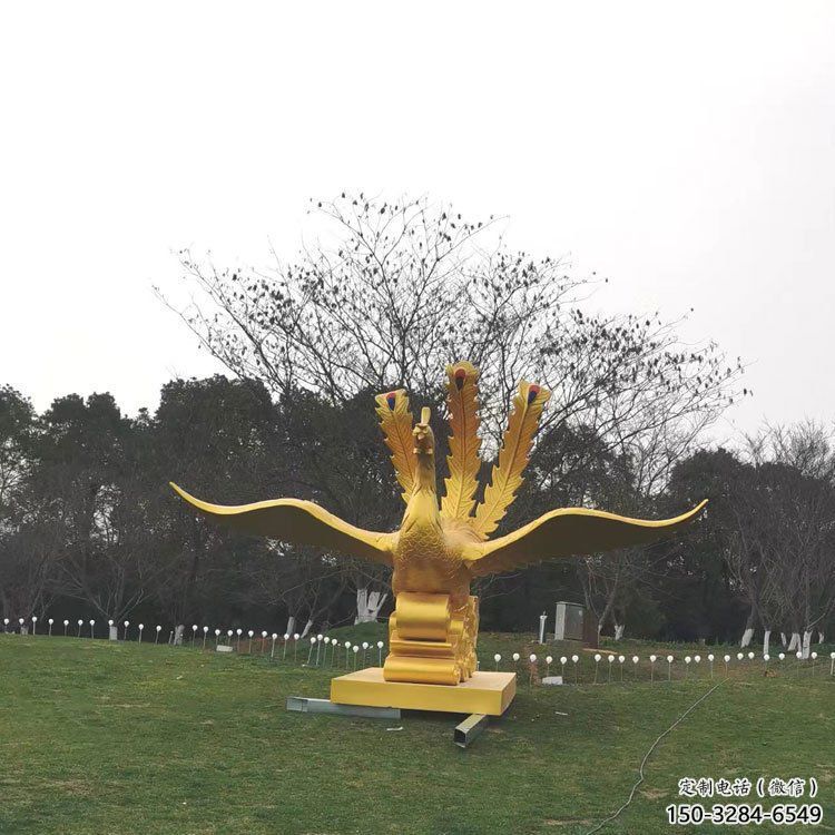 克拉瑪依鳳凰雕塑選用，美陳雕塑，鑄銅鳳凰雕塑工藝廠家