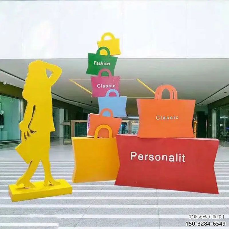 舟山購物人雕塑選定，景觀雕塑，不銹鋼購物人雕塑生產商