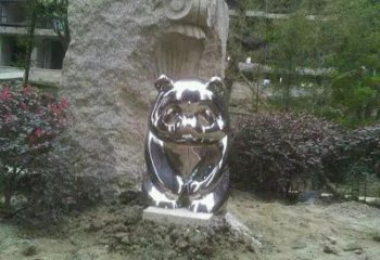 山南熊貓雕塑服務(wù)商，動(dòng)物美陳雕塑，不銹鋼熊貓雕塑廠家