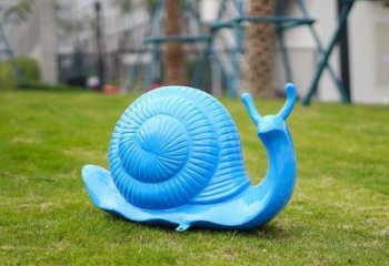 克拉瑪依彩繪蝸牛雕塑廠家，園林動(dòng)物小品，玻璃鋼蝸牛雕塑生產(chǎn)