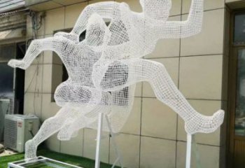 杭州鏤空健兒雕塑制造，校園雕塑，金屬鐵藝人物雕塑展品