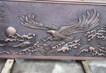 合川老鷹浮雕訂做，景區(qū)雕塑，鍛銅動(dòng)物浮雕定價(jià)