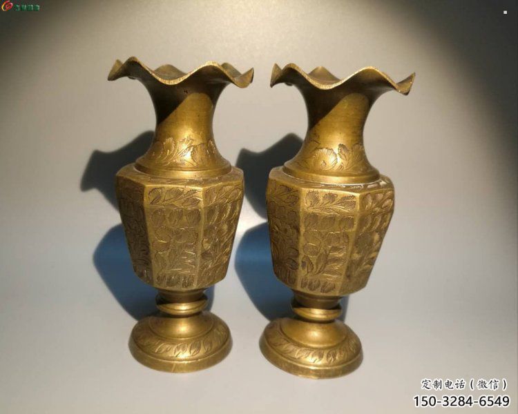 南岸花瓶雕塑定價(jià)，鑄銅工藝，銅花瓶雕塑制作廠家